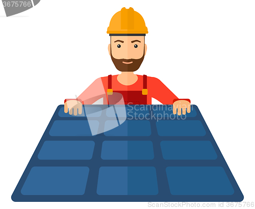 Image of Constructor with solar panel.