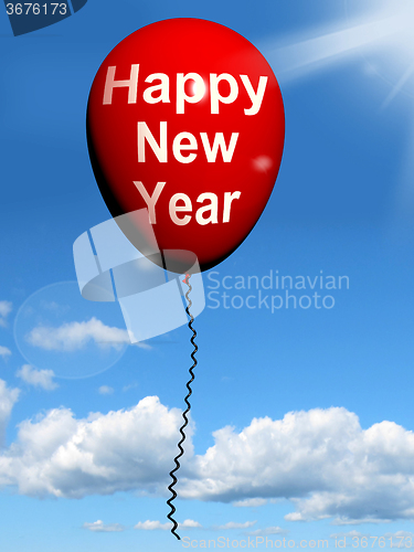 Image of Happy New Year Balloon Shows Parties and Celebration