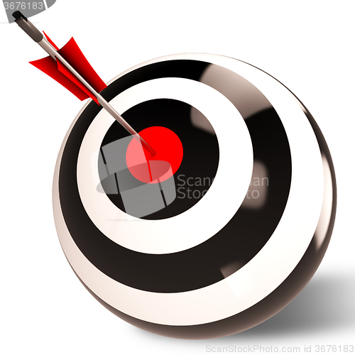 Image of Target Shows Successful Performance And Result