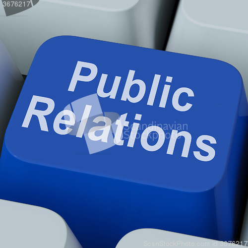 Image of Public Relations Key Means News Media Communication Online