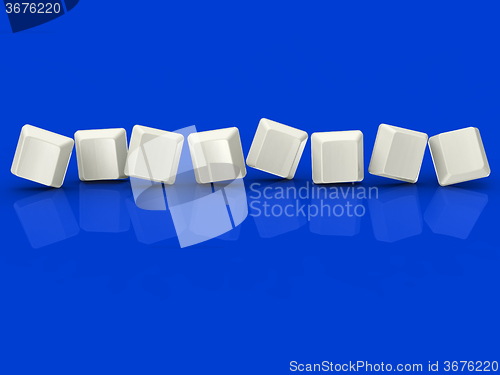 Image of Eight Blank Tiles Show Background For 8 Letter Word