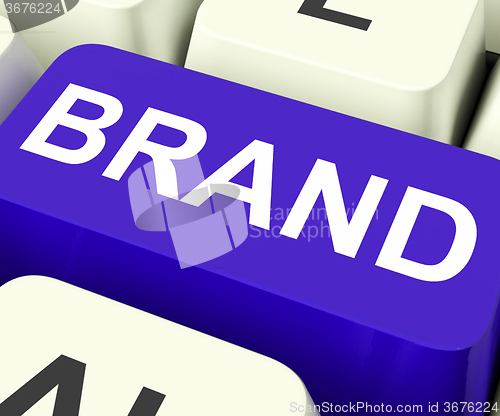 Image of Brand Key Shows Branding Trademark Or Label