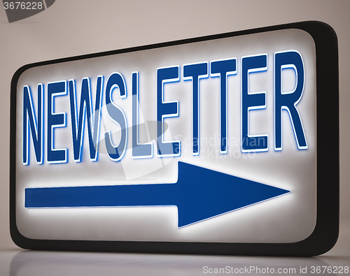 Image of Newsletter Sign Showing News Mails