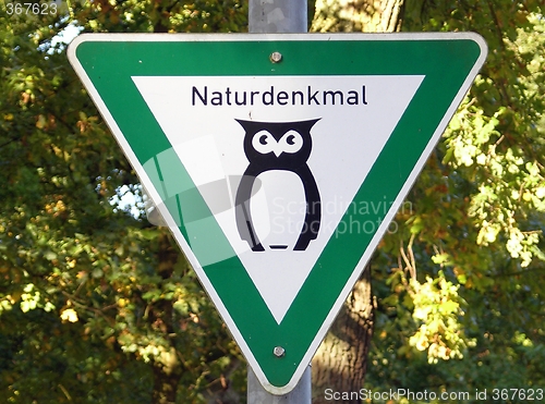 Image of German sign nature reserve