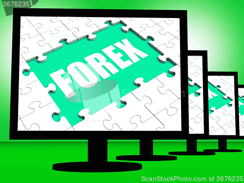 Image of Forex Screen Shows Online Foreign Exchange Or Currency Trading