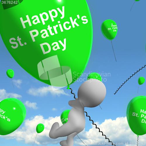 Image of St Patrick\'s Day Balloons Shows Irish Party Celebration