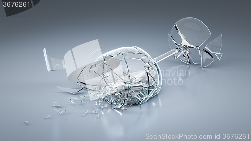 Image of broken wine glass