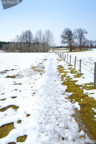 Image of winter scenery Osterseen