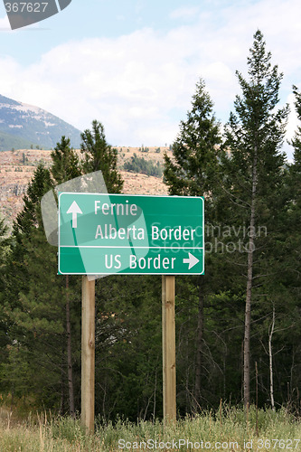 Image of US Border roadsign