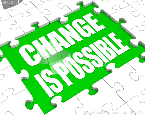 Image of Change Is Possible Puzzle Shows Possibility Of Changing