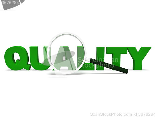 Image of Quality Character Shows Excellence Approval And Excellent