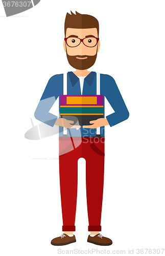 Image of Man holding folders.