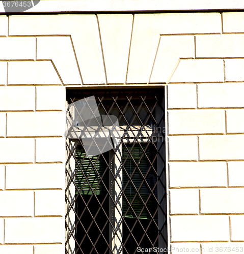 Image of shutter europe  italy  lombardy       in  the milano   brick    