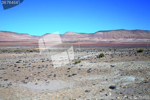 Image of valley hill   in    dry mountain ground isolated