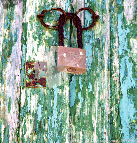 Image of padlock spain   knocker lanzarote abstract door wood  