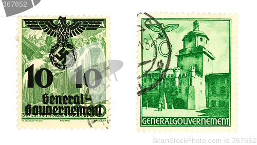 Image of Nazi post stamps