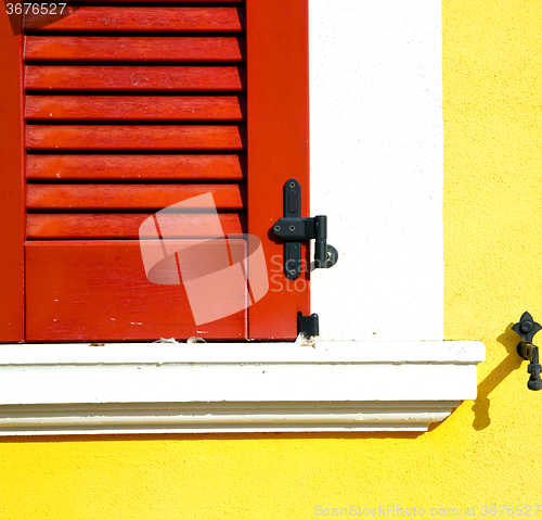 Image of red window  varano borghi palaces italy   abstract  