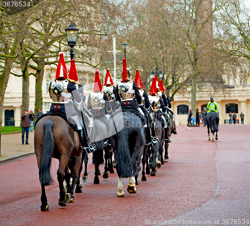 Image of for    the queen in london england horse and cavalry 