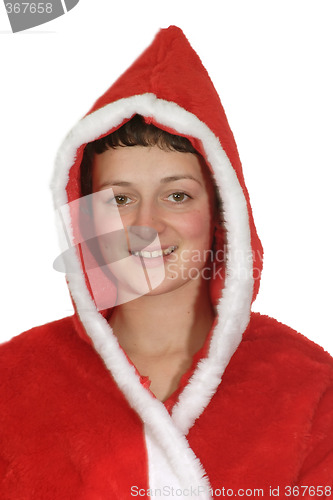 Image of Portrait of a santa girl