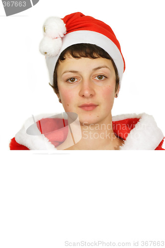 Image of Santa girl with board