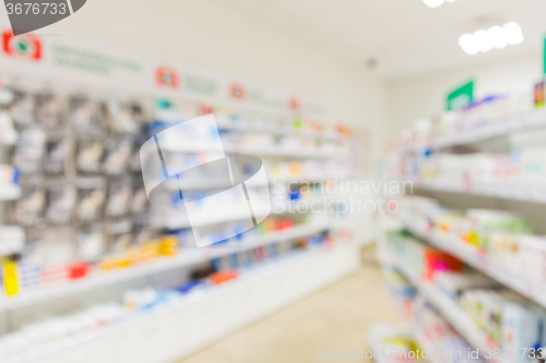 Image of pharmacy or drugstore room background