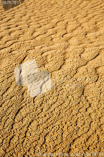 Image of   brown sand   in the sahara morocco desert 