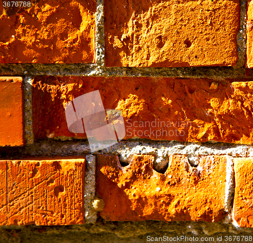 Image of milan  in italy old   brick   the    abstract  background stone