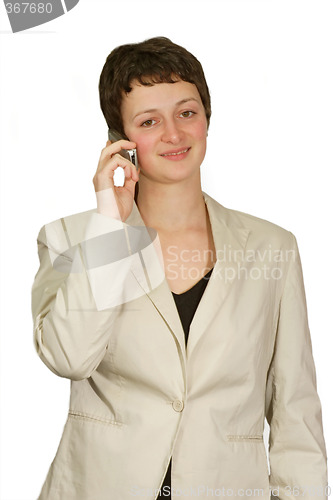 Image of Young woman on the phone