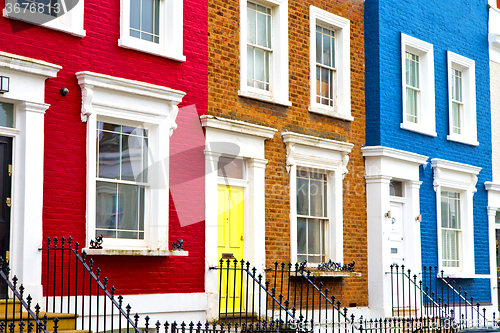 Image of notting hill  area  in london england  