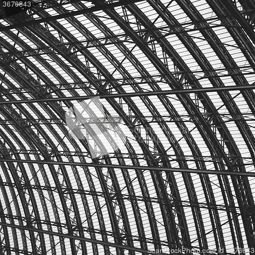 Image of abstract metal in englan london railing steel and background