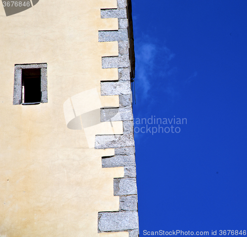 Image of   lombardy italy  varese abstract   wall of a curch broke 