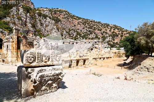 Image of  in  myra turkey europe old roman necropolis and 