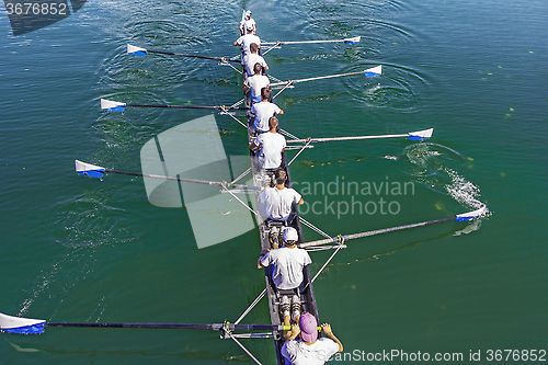 Image of Eight Rowers training rowing