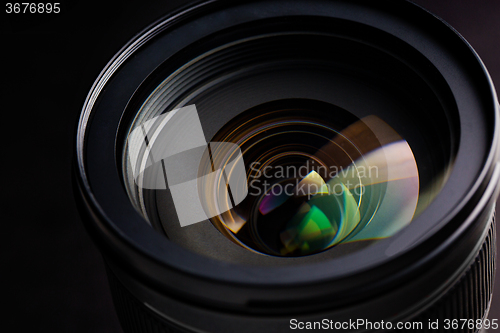 Image of close up of camera lens