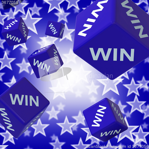 Image of Win Dice Background Showing Championship