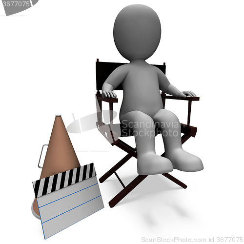 Image of Film Director Character Shows Hollywood Producter Or Filmmaker