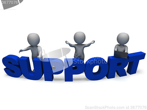 Image of Support Word Shows Assistance And Help