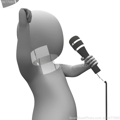 Image of Entertainer Singing Shows Music Or Concert Performance