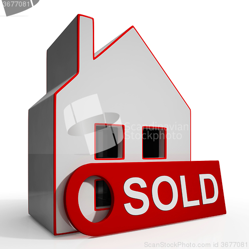 Image of Sold House Shows Successful Offer Or Auction