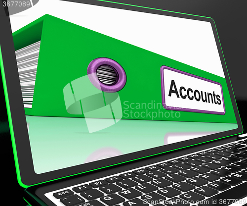 Image of Accounts File On Laptop Shows Accounting