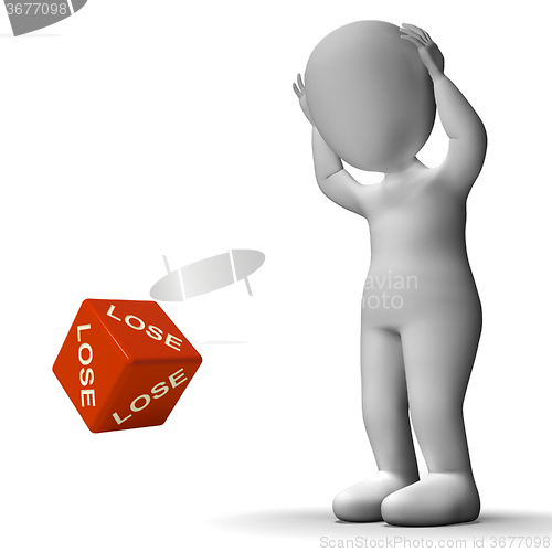 Image of Lose Dice Representing Defeat Failure And Loss