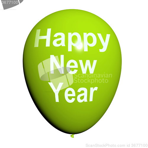 Image of Happy New Year Balloon Shows Parties and Celebration