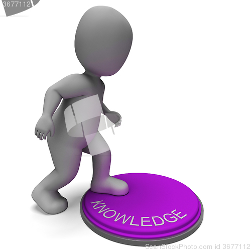 Image of Knowledge Button Shows Learning And Intelligence