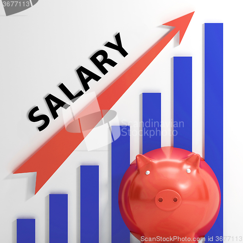 Image of Salary Graph Shows Increase In Work Earnings