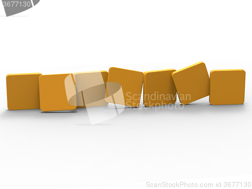 Image of Seven Blank Tiles Show Copyspace For 7 Letter Word