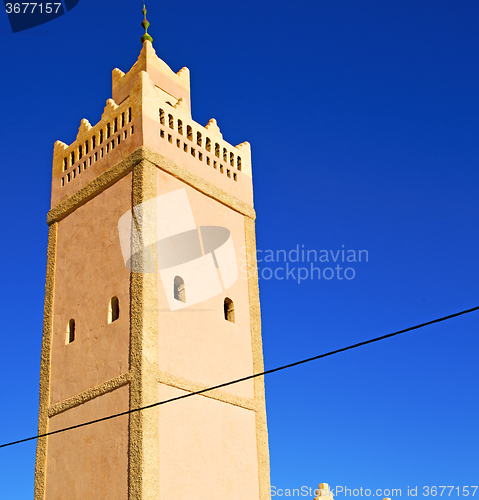 Image of  muslim the history  symbol  in morocco  africa  minaret religio