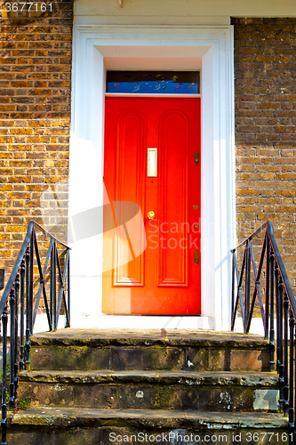 Image of notting   hill  area  in old     wall door 