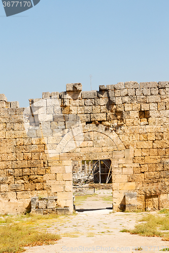 Image of  in  perge old  roman temple 