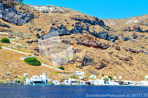 Image of from one  boat in europe  rocks the  