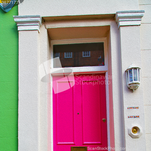 Image of notting hill  area  in london england old suburban and antique  